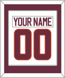 Virginia Tech Hockey Nameplate & Number (Back) Combined - Home White - Single Mat 1