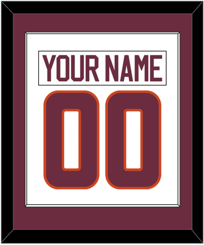 Virginia Tech Hockey Nameplate & Number (Back) Combined - Home White - Essential Tier 1