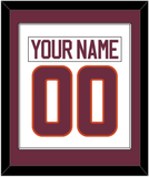 Virginia Tech Hockey Nameplate & Number (Back) Combined - Home White - Single Mat 1