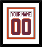 Virginia Tech Hockey Nameplate & Number (Back) Combined - Home White - Double Mat 2