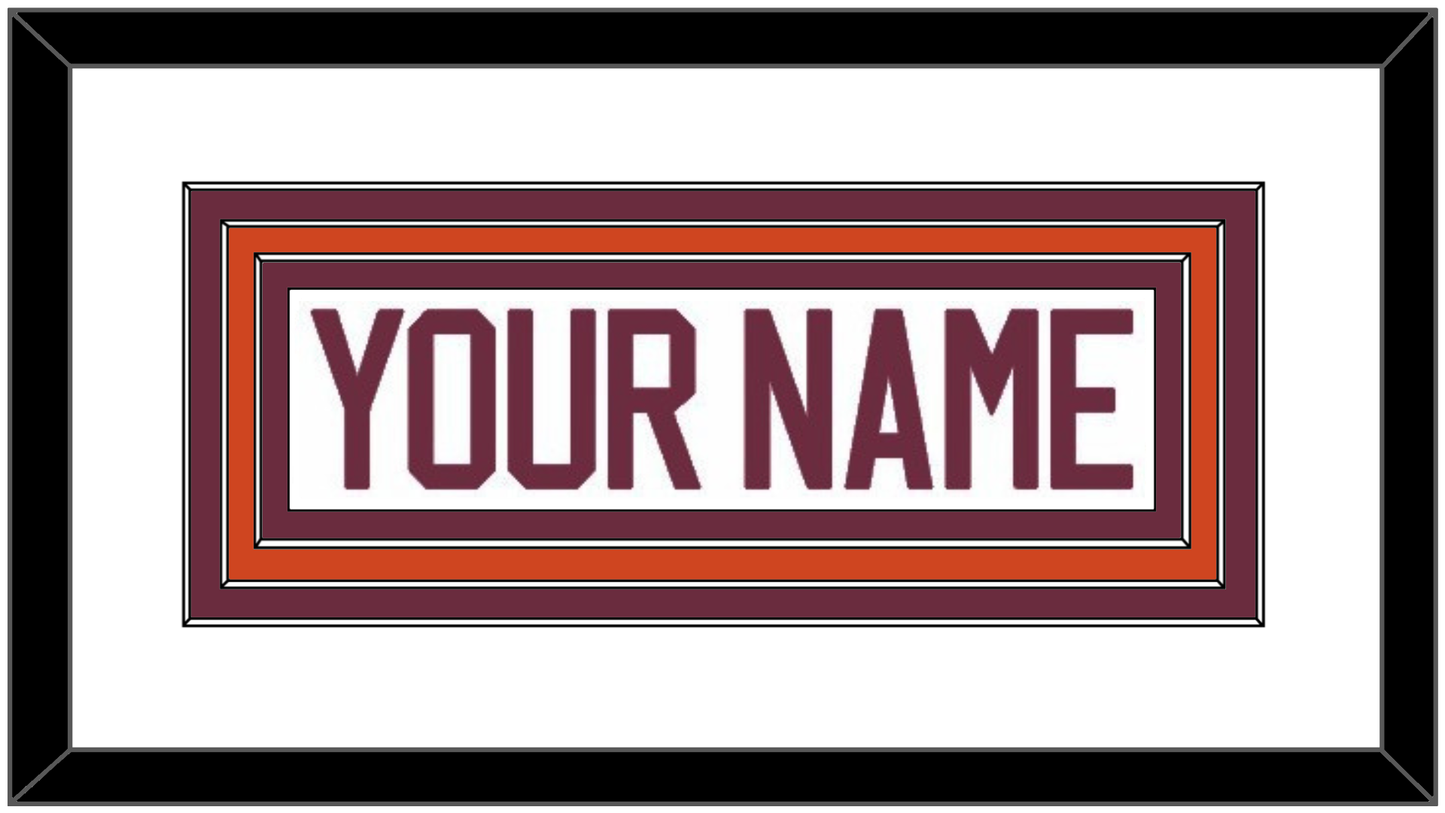 Virginia Tech Hockey Nameplate - Road Maroon - Premier Tier 1