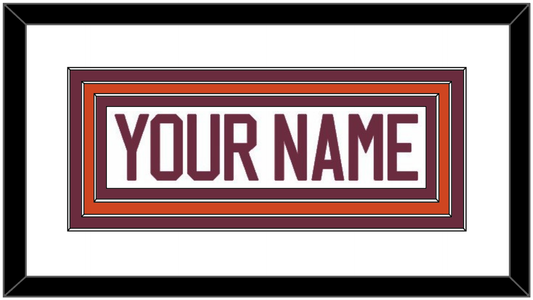 Virginia Tech Hockey Nameplate - Road Maroon - Premier Tier 1