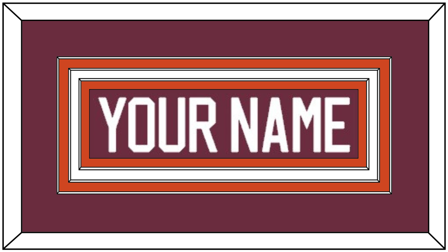 Virginia Tech Hockey Nameplate - Home White - Premier Tier 1