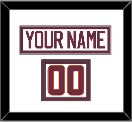 Virginia Tech Hockey Nameplate & Number (Shoulder) - Home White - Signature Tier 1
