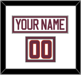 Virginia Tech Hockey Nameplate & Number (Shoulder) - Home White - Double Mat 1