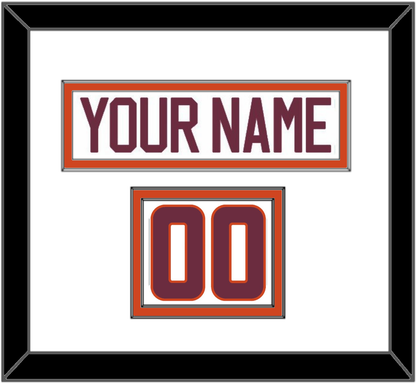 Virginia Tech Hockey Nameplate & Number (Shoulder) - Home White - Signature Tier 2
