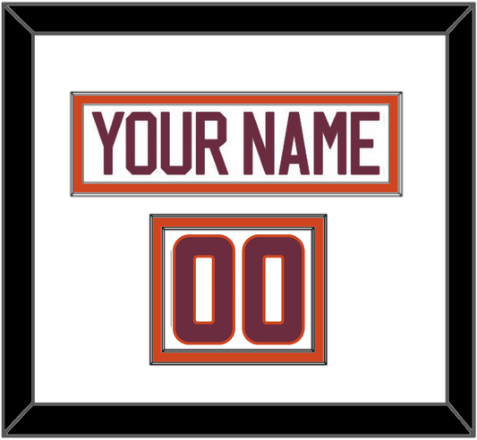 Virginia Tech Hockey Nameplate & Number (Shoulder) - Home White - Signature Tier 2