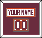 Virginia Tech Hockey Nameplate & Number (Shoulder) - Home White - Double Mat 3