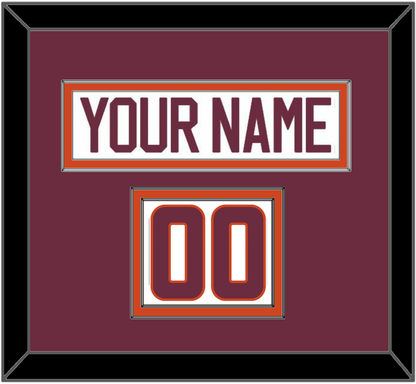 Virginia Tech Hockey Nameplate & Number (Shoulder) - Home White - Signature Tier 3