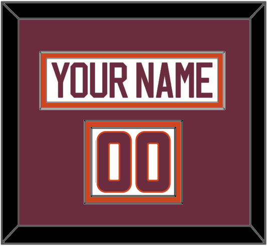 Virginia Tech Hockey Nameplate & Number (Shoulder) - Home White - Signature Tier 3