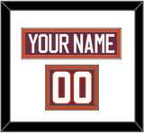 Virginia Tech Hockey Nameplate & Number (Shoulder) - Road Maroon - Double Mat 1
