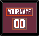 Virginia Tech Hockey Nameplate & Number (Shoulder) - Road Maroon - Double Mat 2
