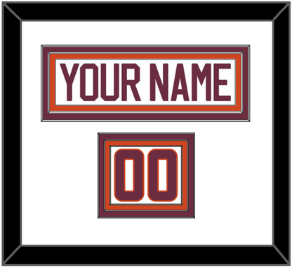 Virginia Tech Hockey Nameplate & Number (Shoulder) - Home White - Premier Tier 1