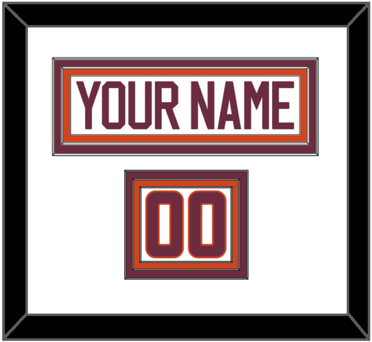 Virginia Tech Hockey Nameplate & Number (Shoulder) - Home White - Premier Tier 1