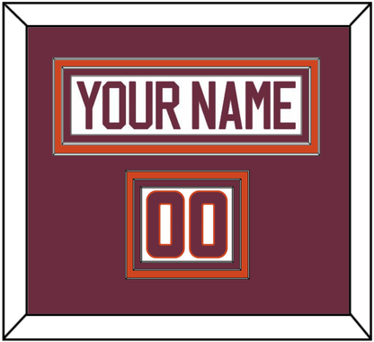 Virginia Tech Hockey Nameplate & Number (Shoulder) - Home White - Premier Tier 2