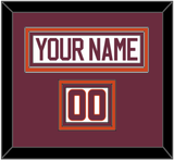 Virginia Tech Hockey Nameplate & Number (Shoulder) - Home White - Triple Mat 2