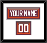 Virginia Tech Hockey Nameplate & Number (Shoulder) - Road Maroon - Triple Mat 1