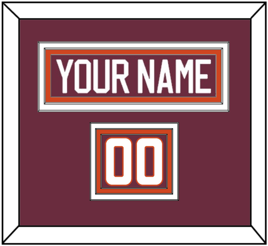 Virginia Tech Hockey Nameplate & Number (Shoulder) - Road Maroon - Premier Tier 2