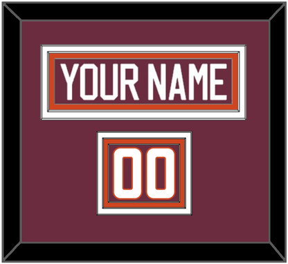 Virginia Tech Hockey Nameplate & Number (Shoulder) - Road Maroon - Premier Tier 2