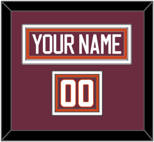 Virginia Tech Hockey Nameplate & Number (Shoulder) - Road Maroon - Premier Tier 2