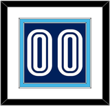 Villanova Basketball Number - Road Blue (2005-2007) - Double Mat 1
