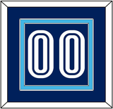 Villanova Basketball Number - Road Blue (2005-2007) - Double Mat 1