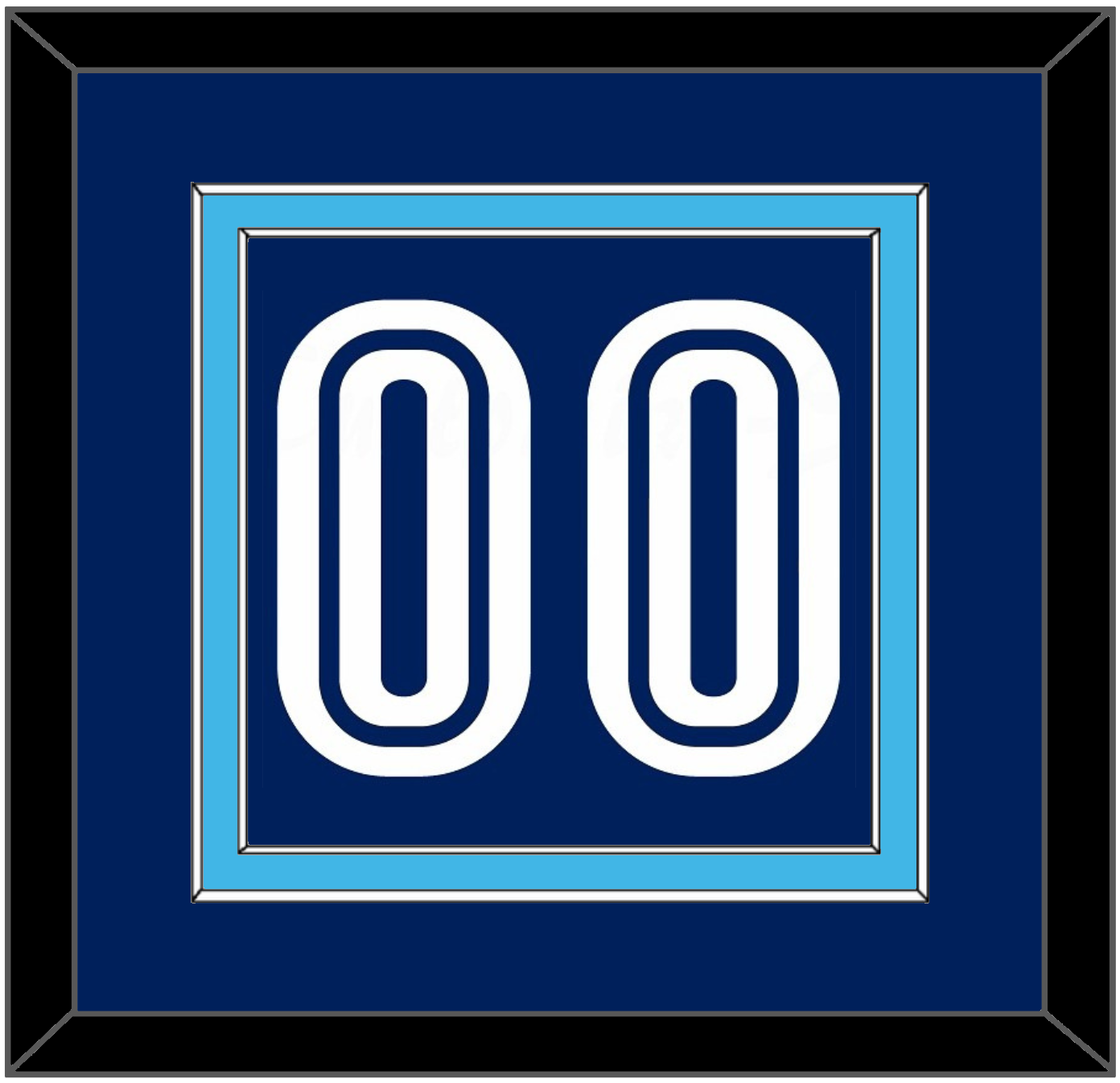 Villanova Basketball Number - Road Blue (2005-2007) - Signature Tier 1