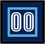 Villanova Basketball Number - Road Blue (2005-2007) - Double Mat 1
