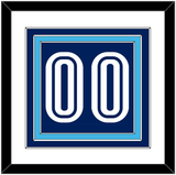 Villanova Basketball Number - Road Blue (2005-2007) - Triple Mat 1