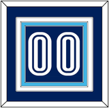 Villanova Basketball Number - Road Blue (2005-2007) - Triple Mat 2