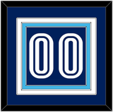 Villanova Basketball Number - Road Blue (2005-2007) - Triple Mat 2