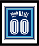 Villanova Basketball Name & Number - Road Blue (2005-2007) - Triple Mat 1