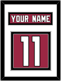 Arizona Nameplate & Number (Back) - Home Red (2015-2022) - Double Mat 1