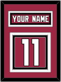 Arizona Nameplate & Number (Back) - Home Red (2015-2022) - Triple Mat 2