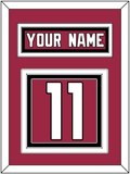 Arizona Nameplate & Number (Back) - Home Red (2015-2022) - Triple Mat 2