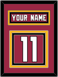 Arizona Nameplate & Number (Back) - Home Red (2015-2022) - Triple Mat 3