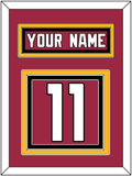 Arizona Nameplate & Number (Back) - Home Red (2015-2022) - Triple Mat 3