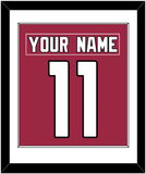 Arizona Nameplate & Number (Back) Combined - Home Red (2015-2022) - Single Mat 1