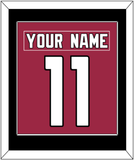 Arizona Nameplate & Number (Back) Combined - Home Red (2015-2022) - Single Mat 2