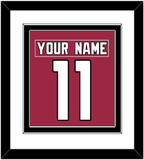 Arizona Nameplate & Number (Back) Combined - Home Red (2015-2022) - Double Mat 1