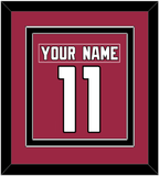 Arizona Nameplate & Number (Back) Combined - Home Red (2015-2022) - Double Mat 2