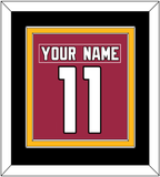 Arizona Nameplate & Number (Back) Combined - Home Red (2015-2022) - Double Mat 3