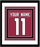 Arizona Nameplate & Number (Back) Combined - Home Red (2015-2022) - Triple Mat 1