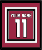 Arizona Nameplate & Number (Back) Combined - Home Red (2015-2022) - Triple Mat 2