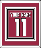 Arizona Nameplate & Number (Back) Combined - Home Red (2015-2022) - Triple Mat 2