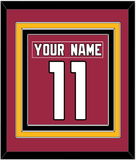 Arizona Nameplate & Number (Back) Combined - Home Red (2015-2022) - Triple Mat 3