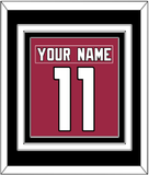 Arizona Nameplate & Number (Back) Combined - Home Red (2015-2022) - Triple Mat 4