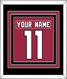 Arizona Nameplate & Number (Back) Combined - Home Red (2015-2022) - Triple Mat 5