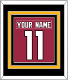 Arizona Nameplate & Number (Back) Combined - Home Red (2015-2022) - Triple Mat 6