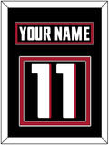 Atlanta Nameplate & Number (Back) - Home Black - Double Mat 2